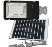 Lampadaire solaire, 200 W, 2 500 lumens, panneau solaire orientable, étanche IP65, batterie lithium-ion