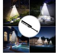 Lampadaire solaire - 324 LED - Étanche - Télécommande - 6000-7500K
