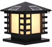 Lampadaire solaire de jardin et lanternes étanches en plein air pour parc, rue, villa, paysage (40 cm)