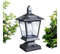 Lampadaire solaire | Décoratif étanche intelligent | Poteau lumineux de cour, pour jardin, clôture, jardin, terrasse, pelouse, porche, cour,