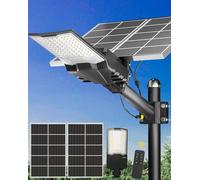Lampadaire solaire d'extérieur, lampes solaires pour l'extérieur, projecteur solaire LED super lumineux 6500K pour l'extérieur, éclairage solaire étanche IP67 pour jardin, garage, rue