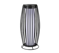 Lampadaire solaire extérieur, éclairage vacillant marche/arrêt automatique pour véranda, jardin, terrasse, décoration (noir, 40 x 16 cm)