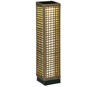 Lampadaire solaire extérieur - Outsunny - avec capteur de lumière - style moderne - étanche - en résine tressée - 69 cm - sable