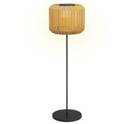 Outsunny Lampadaire solaire extérieur résine tressée – Sans fil, capteur lumière, étanche – 130 cm