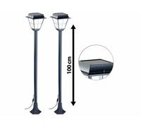 Lampadaire solaire - Lunartec - Hybride - LED - Design vintage - Détecteur de mouvement
