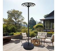 Lampadaire solaire portatif capteur de mouvement lumière solaire de jardin lampadaire solaire extérieur d'urgence étanche pour la cour de stationnement