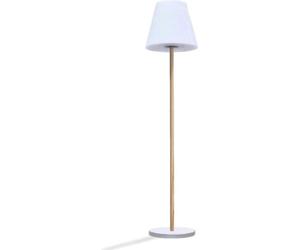 Lampadaire Solaire Rechargeable LUMISKY STANDY WOOD SOLAR, H150 cm, LED Blanc Chaud Dimmable, Métal Couleur Bois Scandinave