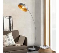 lux.pro Lampadaire Modern Lampe sur Pied au Style Intemporel Luminaire Design pour Salon Chambre Bureau Métal 159 x 75 x 35 cm Gris