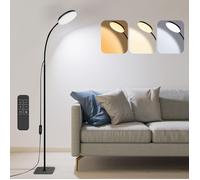 Lampadaire sur pied à Colde Cygne,Lampes de lecture LED,10 Niveaux Luminosité &3 Tons Réglables, pour Chambre/Éclairage
