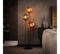 Lampadaire sur pied avec abat-jour en verre 3 lampes LAURA