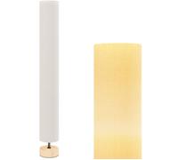 HomCom Lampadaire sur pied contemporain 2x E27 abat-jour lin 120 cm beige avec interrupteur à pied