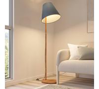Lampadaire sur pied Jinda Lucande, bleu, Salon / Salle à manger, Textile / Tissu / Soie, Scandinave, Lampadaire Tissu