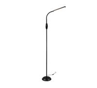 Lampadaire sur pied LED moderne noir à bras flexible, variateur tactile, 5W