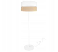 Lampadaire sur pied - Light-Home - JUTA 2450/40/JB/LS - Métal blanc - Abat-jour tissu