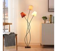 Lampadaire sur pied Melis Lindby, beige, Salon / Salle à manger, Textile / Tissu / Soie, Moderne, Lampadaire Tissu