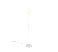 Lampadaire sur pied minimaliste blanc, abat-jour en verre, 1xE14 10W