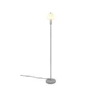 Lampadaire sur pied minimaliste gris avec abat-jour en verre, 1xE14 10W