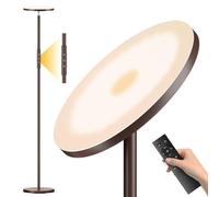 Lampadaire sur Pied Salon, 3600LM 36W LED Lampe sur Pied Super Lumineux, 2700K-6500K Dimmable Lampadaires avec Télécommande et Contrôle Tactile, Lampadaire Haut pour Salon Chambre et Burea, Marron