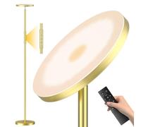 Lampadaire sur Pied Salon, 3600LM 36W LED Lampe sur Pied Super Lumineux, 2700K-6500K Dimmable Lampadaires avec Télécommande et Contrôle Tactile, Lampadaire pour Salon Chambre et Burea, Or laitonné