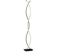 Lampadaire sur pied salon HOMCOM 3 niveaux de luminosité réglables - double spirale - interrupteur à pied - noir