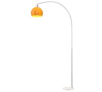 HOMCOM Lampadaire sur pied salon, lampe sur pied moderne 180H cm avec abat-jour minimaliste à haut mât et interrupteur, lampe de lecture pour salon chambre bureau, orange