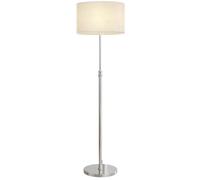 Lampadaire sur pied salon - HOMCOM - télécommande - dimmable - abat-jour en lin - hauteur réglable 133-168cm - argent