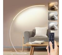 Lampadaire sur Pied Salon LED, 25W Lampadaire Arc Dimmable Blanc, 165cm