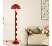 Lampadaire sur Pied Salon Rouge Lampe Champignon,Lampe sur Pied Moderne pour Chambre à Coucher avec Interrupteur à Pédale,150cm Home Decoration LED Lampadaires,Compatible avec base E27 Mushroom Lamp