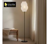 Lampadaire sur pied Tovina Lucande, blanc, Salon / Salle à manger, Textile / Tissu / Soie, Scandinave, Lampadaire Tissu