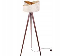 LAMPADAIRE SUR PIED TRÉPIED ABAT-JOUR EN BOIS À MOTIF