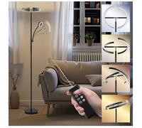 Lampadaire - TECTAKE - Lampe sur pied AURALIS LED 20W réglable différentes températures de couleur Ø 31 5 x 188 cm - Noir