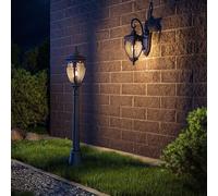 Lampadaire, terrasse, résistant aux intempéries, bronze antique, H 113cm