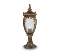 Lampadaire, terrasse, résistant aux intempéries, doré, H 48,5cm
