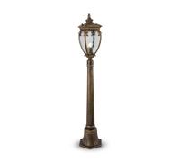 Lampadaire, terrasse, résistant aux intempéries, noir or, H 113cm