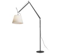 Lampadaire Tolomeo Mega Corps Noir 32 cm Abat-jour Parchemin avec Variateur