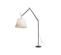 Lampadaire Tolomeo Mega Corps Noir 42 cm Abat-jour Parchemin avec Variateur