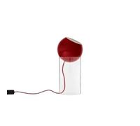Lampadaire Topan VP14, acrylique Transparent /rouge vermillon