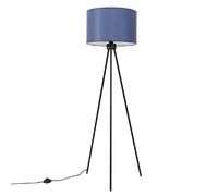 Lampadaire trépied abat-jour bleu marine E27 Nevia Sollux