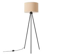 Lampadaire trépied abat-jour taupe 1xE27 15W NEVIA