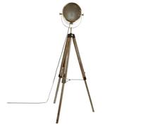 Atmosphera - Lampadaire trépied Ebor bronze - bois et acier H152 cm