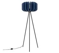 Lampadaire trépied filc bleu marine E27 Sollux