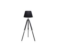 Lampadaire Trépied Lett Bois 145 Style Scandinave Abat-jour Coton Pied Pin