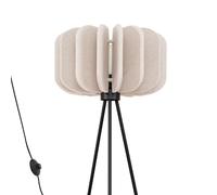 Lampadaire trépied moderne feutre beige E27 15W BARDEO