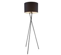 Lampadaire, variateur, télécommande tissu, trépied, plafonnier noir dans un ensemble comprenant des lampes LED RGB