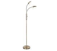 Lampadaire Vegas à 2 Bras avec Variateur, Finition Laiton Antique