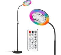 Lampadaire Ventilateur Led Avec Éclairage,Télécommande,Rgbic,Cct,Intensité Réglable,Lampe Sur Pied Ventilateur,Luminaire Salo