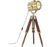 Lampadaire - vidaXL - Bois de manguier massif - 69 cm - Abat-jour pivotant - E27 Marron G