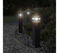 vidaXL Lampe d'allée avec détecteur de mouvement noir 110 cm aluminium