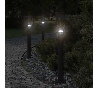 vidaXL Lampadaire d'extérieur noir 100 cm acier inoxydable, éclairage au sol d'extérieur, éclairage au sol de jardin, 4006355