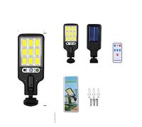 Lampadaires solaires extérieurs 1000W lampadaires solaires lampe solaire extérieure 3 Modes d'éclairage capteur de mouvement étanche éclairage de sécurité for jardin Patio chemin cour pour mur extérie